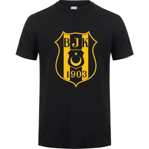 Turkey Besiktas T Shirt Men Summer Short Sleeve Cotton Besiktas T-shirts Tops Man LH-172