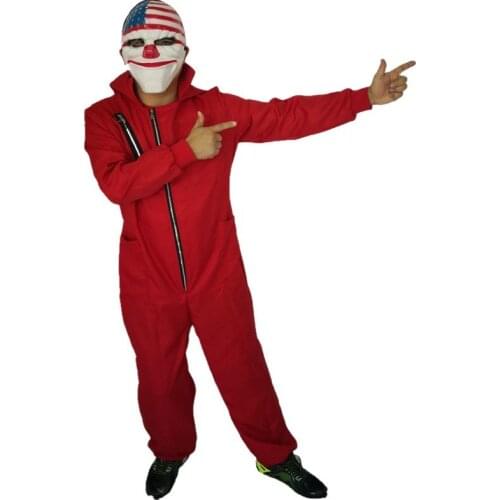 Hotsale Scary Clown Payday Mask Costume Salvador Dali Movie The House of Paper La Casa De Papel Cosplay Masks Costume