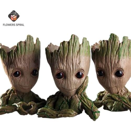 Creative Flower Pots Decoration Crafts Garden Flower Pots Home Childrens Pencil Box Desktop Multifunctional Storage Box