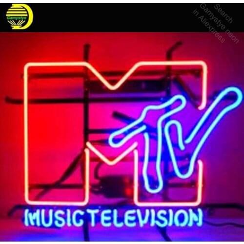 Music Television Neon Sign neon bulb Sign Glass Tube neon lights Recreation Room Beer Iconic vintage Sign Advertise personalized