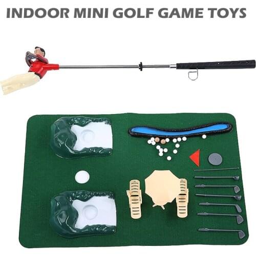 Office Gaming Mini Golf Game Toys Set Indoor Golfing Man Design Games Club Head Random Color For Children Gift
