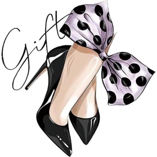 Patches Iron Ons Bowknot Girl Shoes Stickers for Clothes Patch Heat Tranfer Clothing Accessories Fashion Pattern Free Shipping