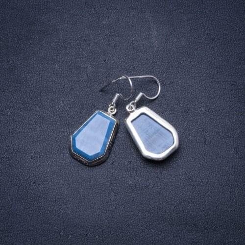 Natural Owhyee Opal Handmade Unique 925 Sterling Silver Earrings 1.25" Y0243