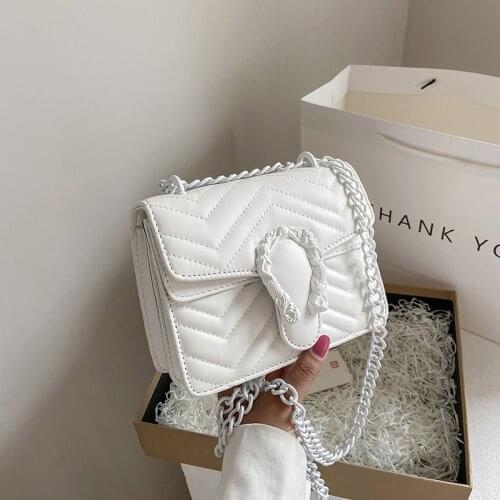 2021 New Autumn Fashion Ladies Luxury High-quality Chain Bag Foreign Embroidered Thread Shoulder Bag Messenger Bag Simple Bag