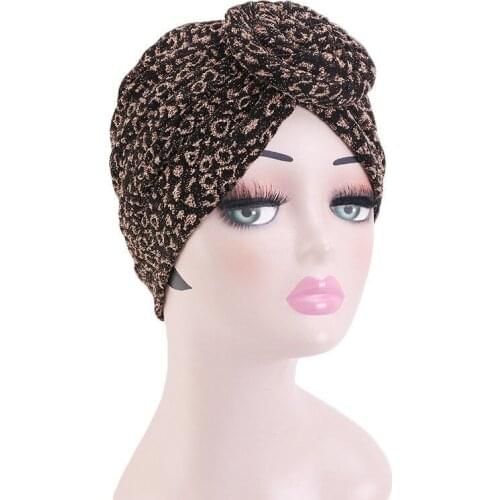 Latest Vortex Knotted Turban Hat Muslim Women Hijabs Hat Bright Silk Elastic Cloth Headwear Hat Hair Accessories Muslim Scarf
