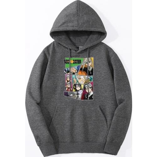 2019 New Arrival Hoodies Men Japan Anime Soul Eater Black Star Print Hoody Autumn Winter Bodywarmer Hooded Jackets Sportswear
