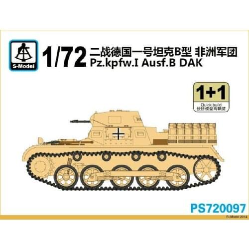 S-model 1/72 PS720097 Pz.kpfw.I Ausf.B DAK (1+1)