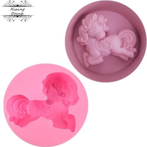 Cartoon horse shape soap silicone mold soft candy cake mold Chocolate Candy Mold DIY decoration baking tool