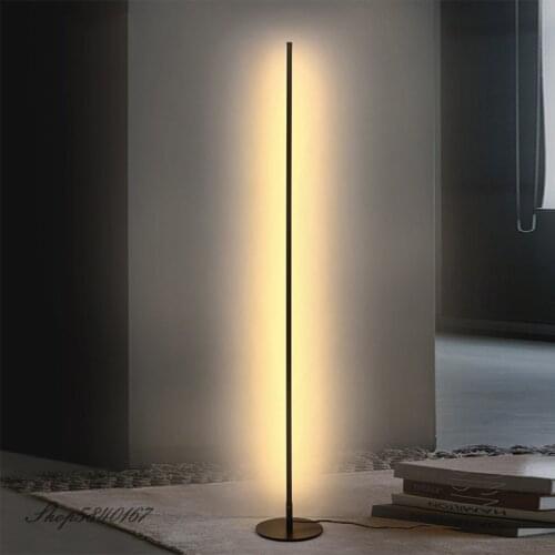 Modern Strip Floor Lamp Led Lights Simple Standing Lamp for Living Room Bedroom Art Decor Tall Lamps Floor Lighting Corner Lamp