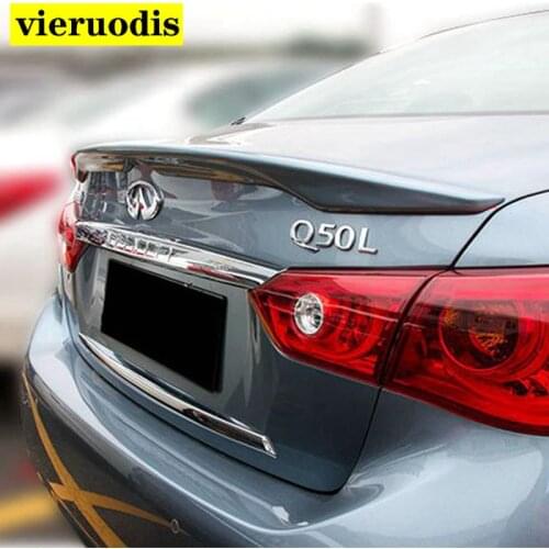 For Infiniti Q50 Q50S Spoiler ABS Material Car Rear Wing Primer Color Rear Spoiler For Infiniti Q50 Spoiler 2013+2017