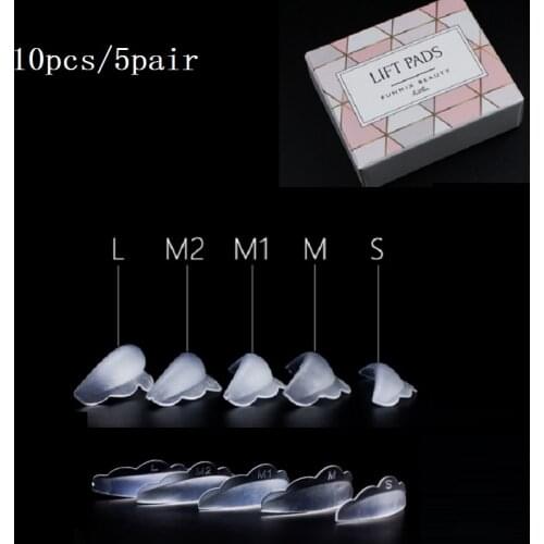 DIY Silicone Eyelash Perm Pad Rods 10pc/5Pair Shield Lifting Recycling 3D Eyelash Growth Treatment Reuseable Wholesale TSLM1