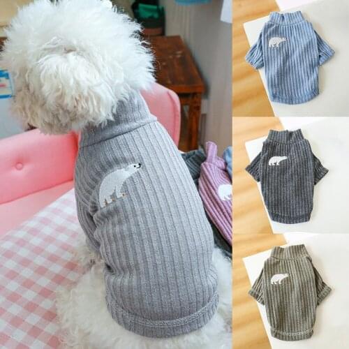 Comfortable Pet Clothes Autumn Winter Dog Clothes Shirt Cat Dog Clothes Vest Homewear for Small Dogs Puppy Bottoming Shirt