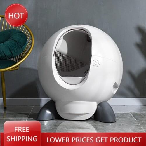 Smart Cat Litter Box Automatic Anti Splash Closed Self Cleaning Furniture Rabbit Toilet Training Kit Arenero Gato Pet Products