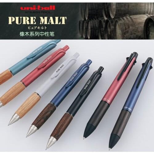 UNI JETSTREAM Retro Ballpoint Pen SXN-705 Medium Oil Pen Log Oak Holder Black Push Ballpoint Pen Student Office Business Pen 0.5