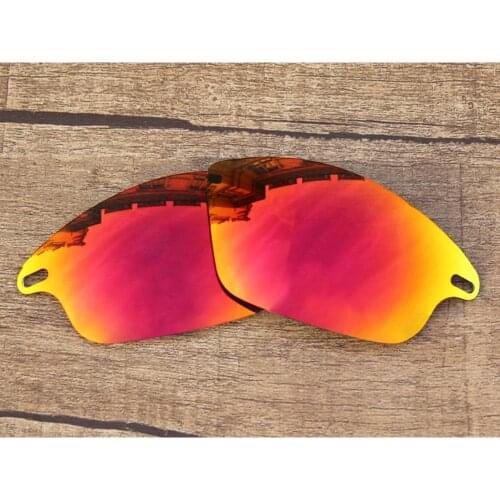 Vonxyz Ruby Mirror Polarized Replacement Lenses for-Oakley Fast Jacket Frame