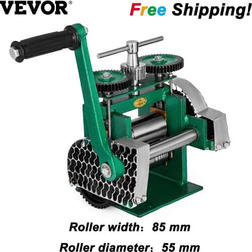 VEVOR Jewelry Combination Rolling Mill Machine Distance Adjustable Manual Press Tabletting Tool for Jewelry Repairing Designing