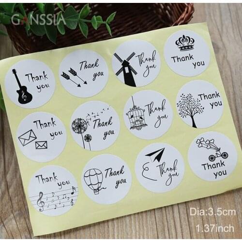 100pcs/lot"Thank You"Seal Stickers Labels Decoration Gift Craft Package Sticker for Handmade Wedding Stationery Sticker(ss-735)