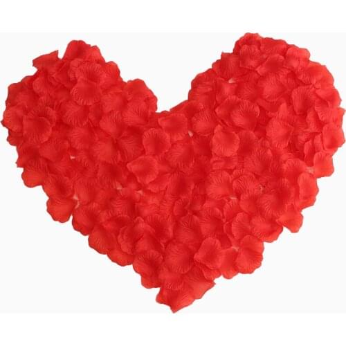 100 pieces of silk cloth with red simulation petals 4.5cm * 4.5cm rose petals wedding wedding room layout wedding supplies