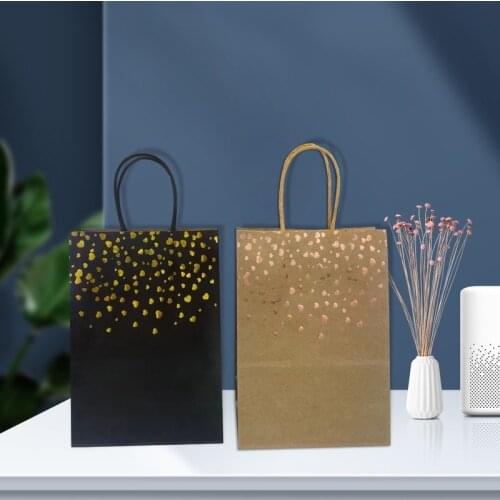 10pcs Kraft Paper Bags Snowman Christmas Gift Bags with Handle 15cm x8cm x21cm Cookie Packaging Bags Wedding Party Favor Boxes