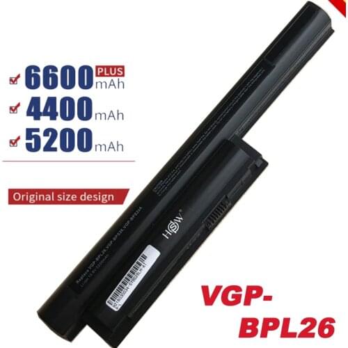 HSW 5200MAH Laptop Battery For Sony VAIO CA CB EG EH EJ EL VPCCA BPS26 VPCCB VPCEG VPCEH VPCEJ VPCEL VGP-BPL26 VGP-BPS26 FAST