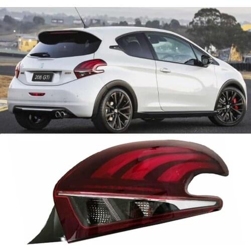For Peugeot 208 tail light assembly 2017 Peugeot 208 rear headlight turn signal brake light reversing light fog light assembly