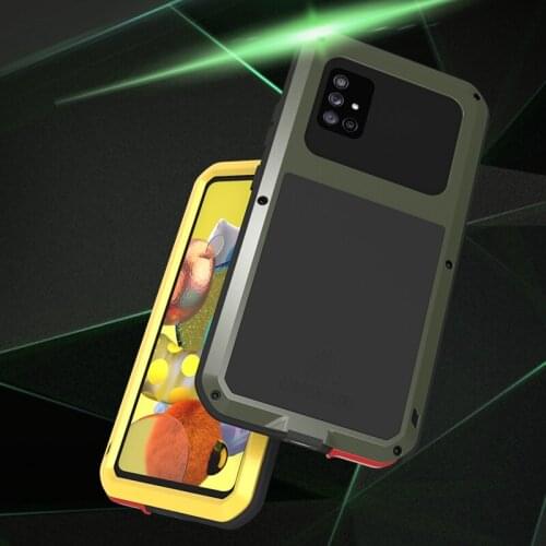 For Samsung Galaxy A51 5G Luxury Doom Waterproof Armor Duty Shockproof Metal Aluminum Phone Cover Case For Samsung Galaxy A51-5G