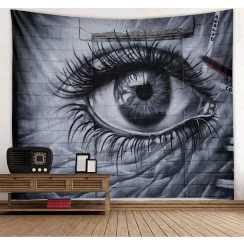 Big eyes on the wall tapestry background hanging cloth digital printing environmentally friendly washable factory direct sales