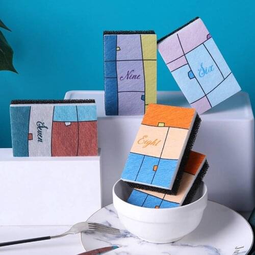 Kitchen Cleaning Sponge Scrubber for Bowl Dishes Household Dishwasher Sponges Bathroom Kitchen Sponge Wipe Cleaning Tools