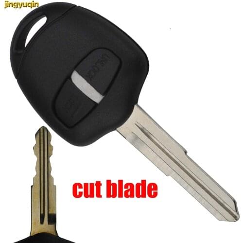 Jingyuqin Cut Blade For Mitsubishi Lancer Evolution Grandis Outlander 2 Button Transponder Car Key Blade Remote