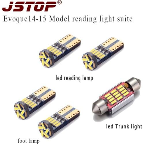 JSTOP 5piece/set high quality led car T10 reading bulbs w5w t10 led 6000K c5w 36mm festoon Trunk lamp canbus 12V reading light