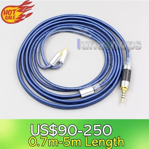 LN006219 3.5mm 2.5mm 4.4mm Balanced 99.97% PURE Silver Cable For Shure se215 se315 se425 se535 Se846 MMCX