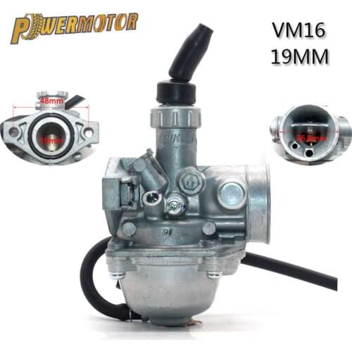 MOTOS VM16 PZ19 19mm Carburetor Carb For Mikuni Motorcycle Dirt Pit Bike ATV QUAD 70cc 90cc 110cc Motocross Carburetor