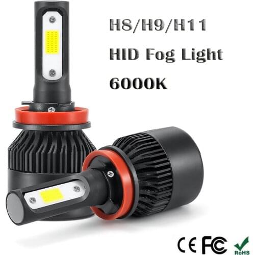 2x H11 LED Headlight Kit 255000LM H1/H4/H7/H8/9/11 Beam Bulb 6000K HID Fog Light New