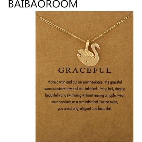 12pcs Fashion Jewelry Graceful Swan Necklace Pendant For Women