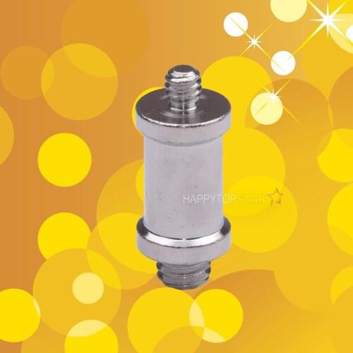 Silver 1/4" and 3/8" UNC Male to Male Screw Threaded Tripod Monopod Adapter For Light Stand and Brack Tripod flash mount