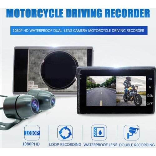 Motorcycle Camera DVR Motor Dash Cam Special Dual-track Front Rear Recorder night vision G-sensor Motorbike Electronic