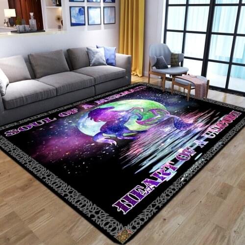 Cartoon Series Child Carpet 3D Unicorn Printing Baby Game Carpets for Living Room Bedroom Area Rugs Kids play Non-slip Floor Mat