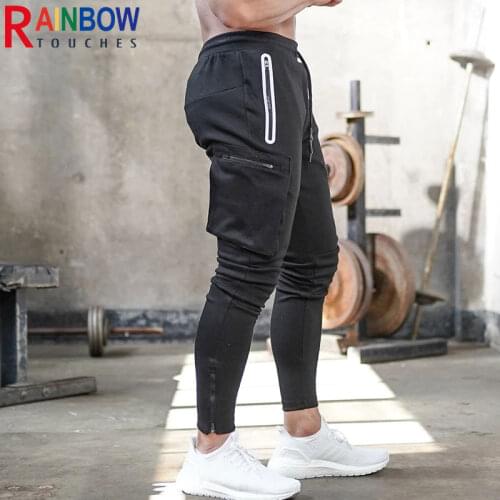 Rainbowtouches 2021 Men New Slim Pencil Pants Four Seasons Sports Casual Printing Pants 100%Cotton Superior Quality Gym