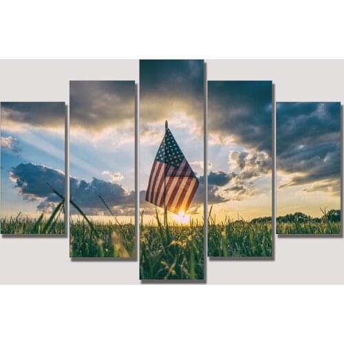New 5 Pieces/sets Canvas Art Canvas Paintings Flag Oil Painting Living Room Decorations For Home Wall Art Prints Canvas\J0029