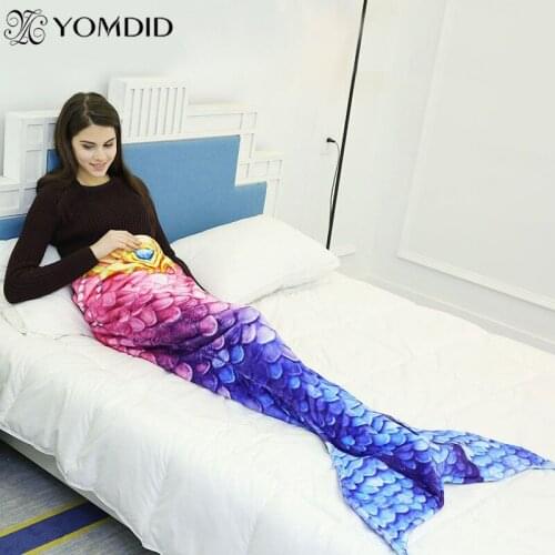 New Arrive Mermaid Blanket Mermaid Tail air condition Blanket super Soft For Home Sofa Sleeping Bag Adults Kids Sleeping Bag