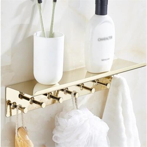 Bathroom Shelf 304 Stainless Steel 30/40cm Bath Rack Bolt Inserting Type Corner Shelf With Hook Bath Hardware Free Shipping