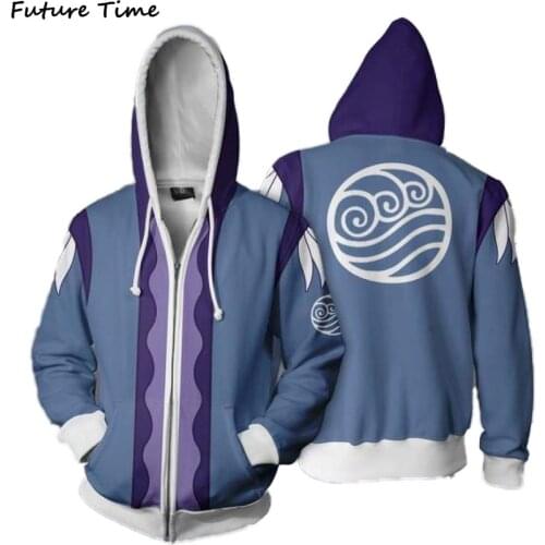 The Last Airbender Hoodie 3D Printed Zip Up Polyester Hip Hop Men Hooded Hoodie for Spring Autumn Men Hoody C2253