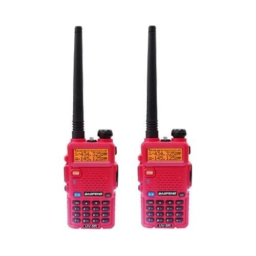 2pcs BAOFENG UV 5R Red Color Dual Band Two-way Radio Free Earpiece Baofeng UV-5R 5W walkie talkie portable ham radio for car