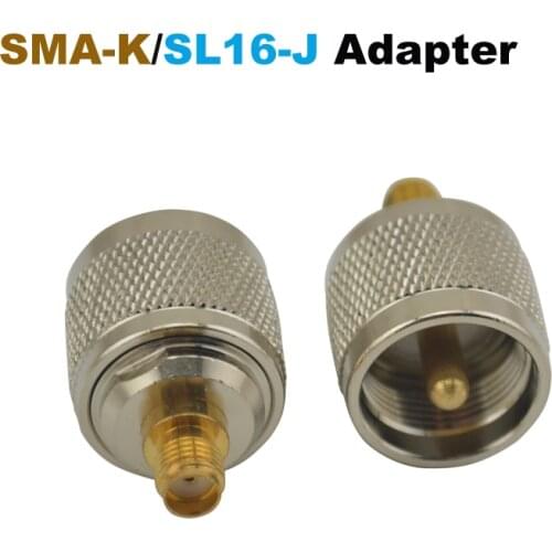 SMA-K (SMA Female)/SL16-J (PL259 UHF) jack RF Adapter