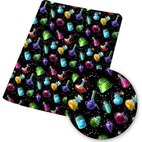 Christmas Polyester Cotton Fabric For Dress Candy Design Printed Cloth Sheets Crafts Supplies Handmade Bows Hair Hats Materials