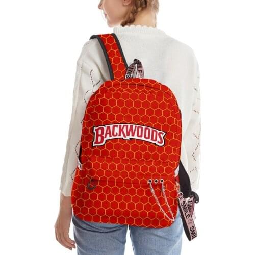 Backwoods Snow Eggplant 3D Printed backpack Printing Campus Student Backpack a Variety of Colors Support Customization
