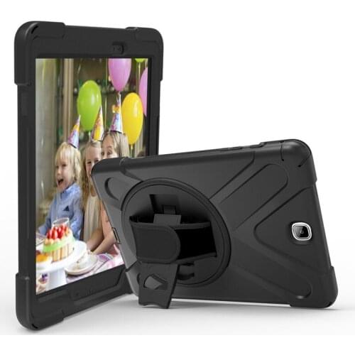 Silicon + Hand Plastic Case For Samsung Galaxy Tab A 9.7 SM-T550 T555 T550 Kids Safe Shockproof Heavy Duty case Cover Funda+ Pen