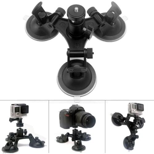 Tri-Cup DSLR Camera Suction Mount w/Ball Head for Nikon Canon Sony DSLR /Camcord