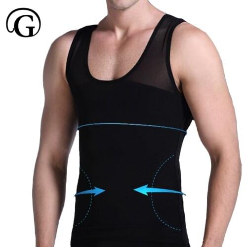 Slimming Boob Corset Gynecomastia Shirt Man Compression Waist Trimmer Shaper Men Slim Chest Shaper Mesh Tops