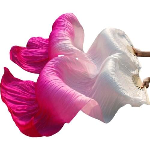 Belly Dance Fan 100% Real Silk/Imitation Silk Handmade Dyed Silk Dance Fan High Quality Chinese Silk Fan Belly Dance Accessories